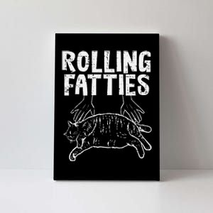 Rolling Fatties Cat Funny Fat Kitten Canvas