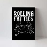 Rolling Fatties Cat Funny Fat Kitten Canvas