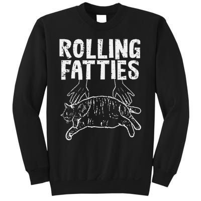 Rolling Fatties Cat Funny Fat Kitten Sweatshirt