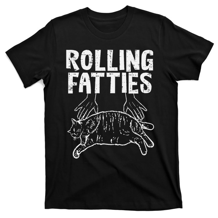 Rolling Fatties Cat Funny Fat Kitten T-Shirt