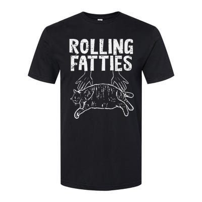 Rolling Fatties Cat Funny Fat Kitten Softstyle CVC T-Shirt