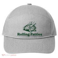 Rolling Fatties Cat Funny 7-Panel Snapback Hat