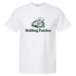 Rolling Fatties Cat Funny Garment-Dyed Heavyweight T-Shirt