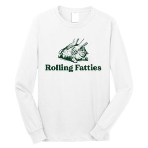 Rolling Fatties Cat Funny Long Sleeve Shirt