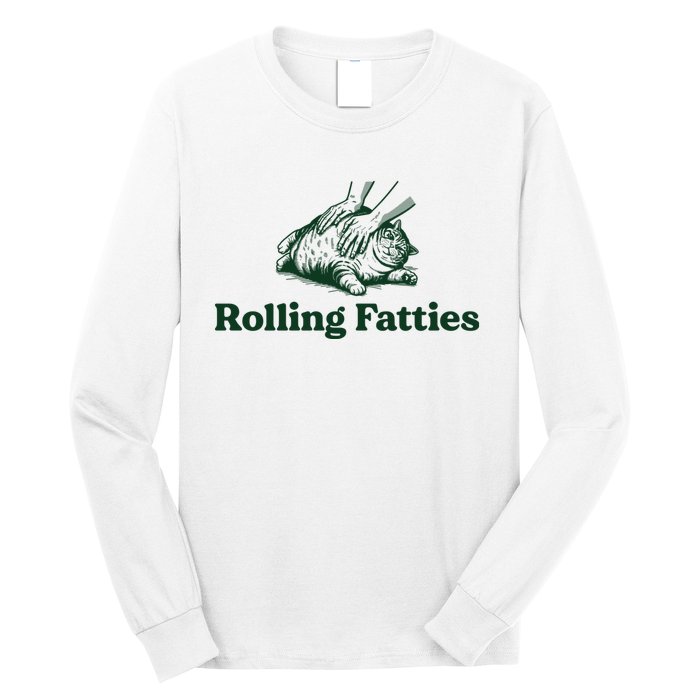 Rolling Fatties Cat Funny Long Sleeve Shirt