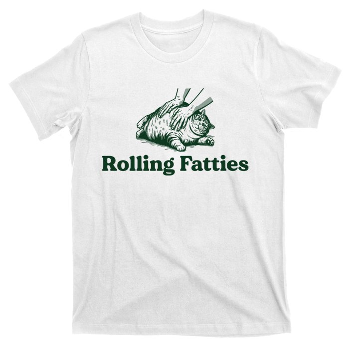 Rolling Fatties Cat Funny T-Shirt