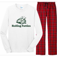 Rolling Fatties Cat Funny Long Sleeve Pajama Set