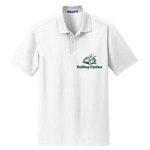 Rolling Fatties Cat Funny Dry Zone Grid Polo