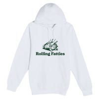 Rolling Fatties Cat Funny Premium Pullover Hoodie