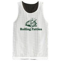 Rolling Fatties Cat Funny Mesh Reversible Basketball Jersey Tank