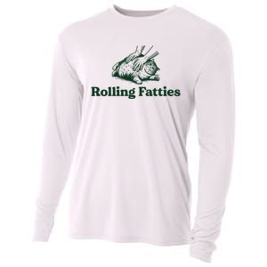 Rolling Fatties Cat Funny Cooling Performance Long Sleeve Crew