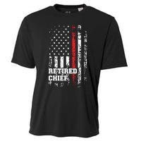 Retired Fire Chief Shirts Firefighter Rank Retirement Gift Cooling Performance Crew T-Shirt