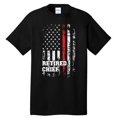 Retired Fire Chief Shirts Firefighter Rank Retirement Gift Tall T-Shirt