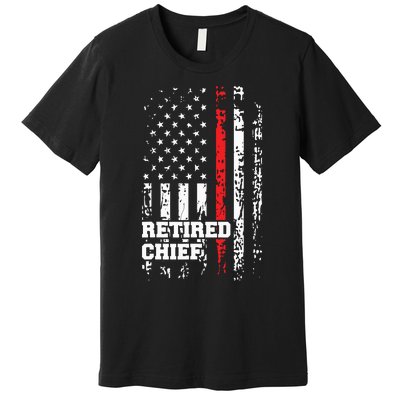 Retired Fire Chief Shirts Firefighter Rank Retirement Gift Premium T-Shirt