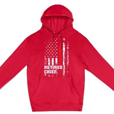 Retired Fire Chief Shirts Firefighter Rank Retirement Gift Premium Pullover Hoodie