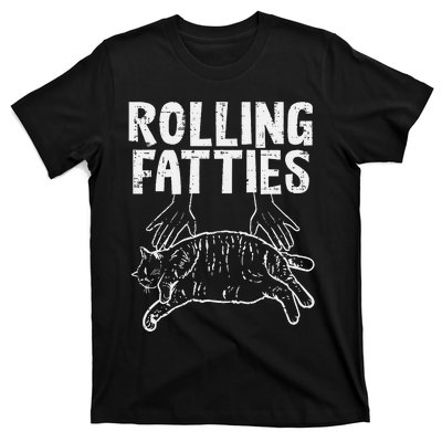 Rolling Fatties Cat Funny Fat Kitten T-Shirt