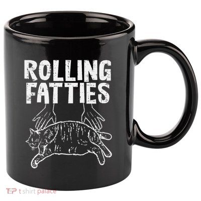 Rolling Fatties Cat Funny Fat Kitten 11oz C Handle Ceramic Mug