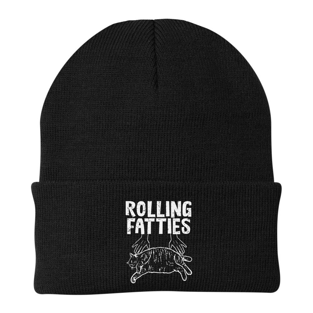 Rolling Fatties Cat Funny Fat Kitten Beanie