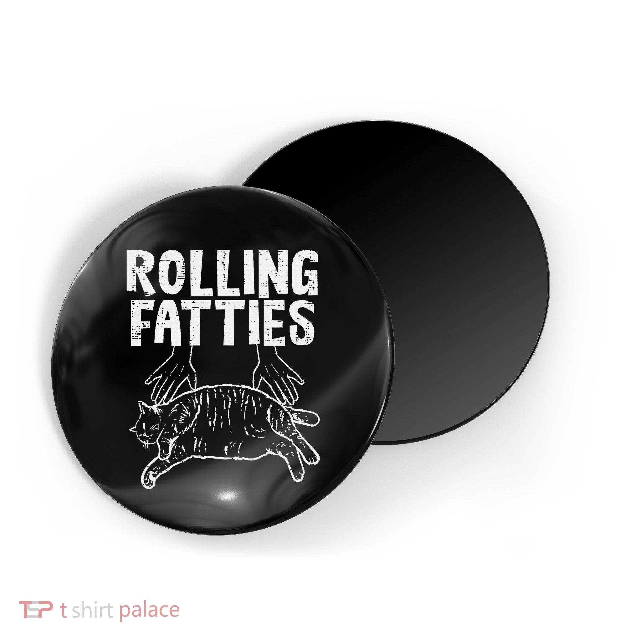 Rolling Fatties Cat Funny Fat Kitten Magnet