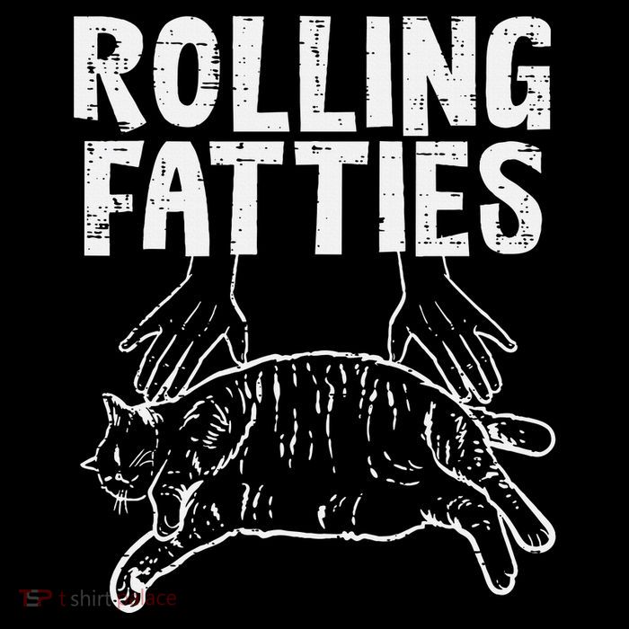 Rolling Fatties Cat Funny Fat Kitten Poster
