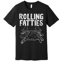 Rolling Fatties Cat Funny Fat Kitten Premium T-Shirt