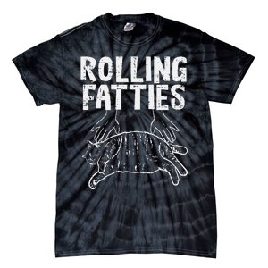 Rolling Fatties Cat Funny Fat Kitten Tie-Dye T-Shirt