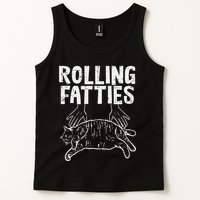 Rolling Fatties Cat Funny Fat Kitten Tank Top