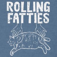 Rolling Fatties Cat Funny Fat Kitten Garment-Dyed Sweatshirt