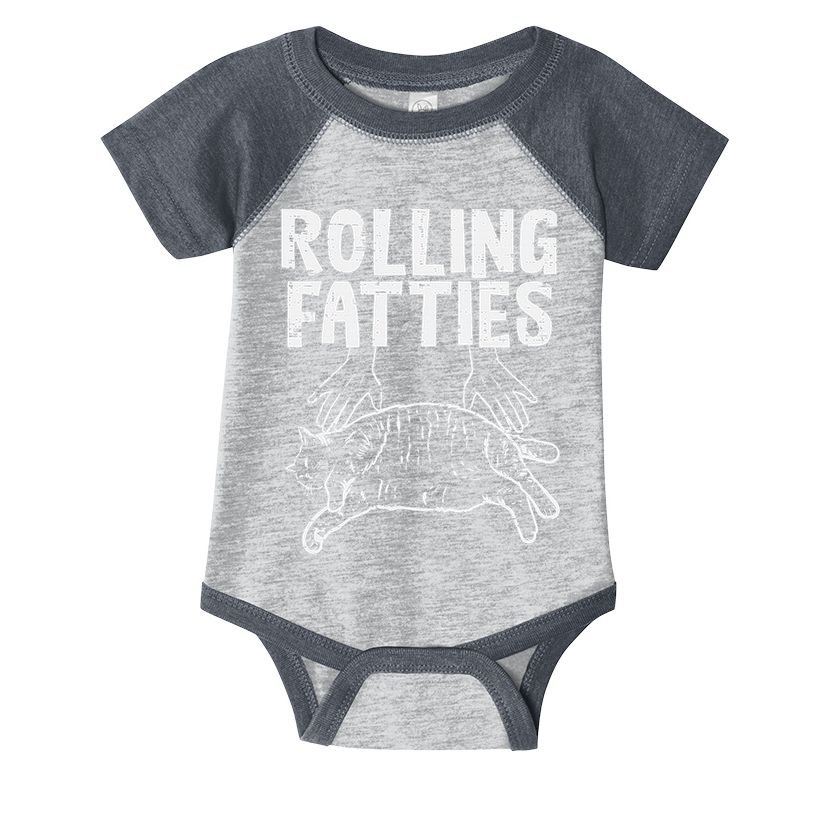 Rolling Fatties Cat Funny Fat Kitten Infant Baby Jersey Bodysuit