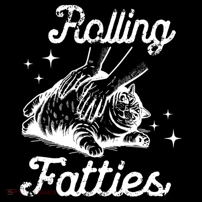 Rolling Fatties Cat Funny Flexfit Unipanel Trucker Cap