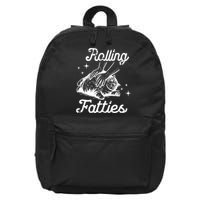 Rolling Fatties Cat Funny 16 in Basic Backpack
