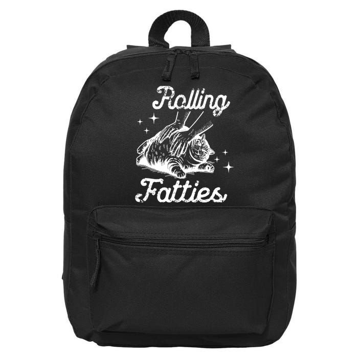 Rolling Fatties Cat Funny 16 in Basic Backpack