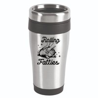 Rolling Fatties Cat Funny 16oz Travel Tumbler