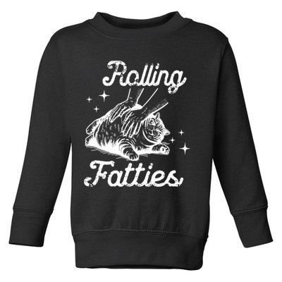 Rolling Fatties Cat Funny Toddler Sweatshirt