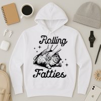 Rolling Fatties Cat Funny Hoodie