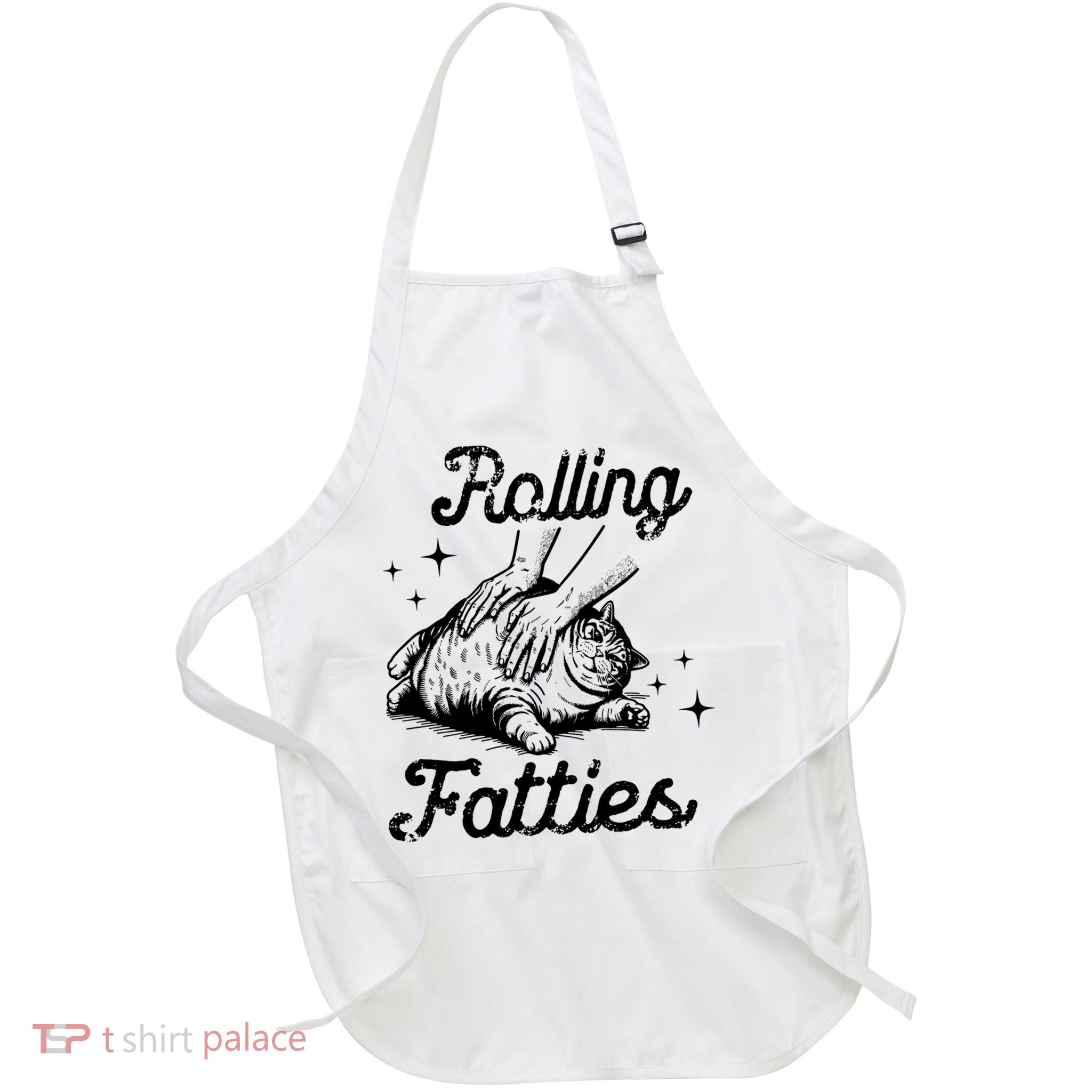 Rolling Fatties Cat Funny Apron