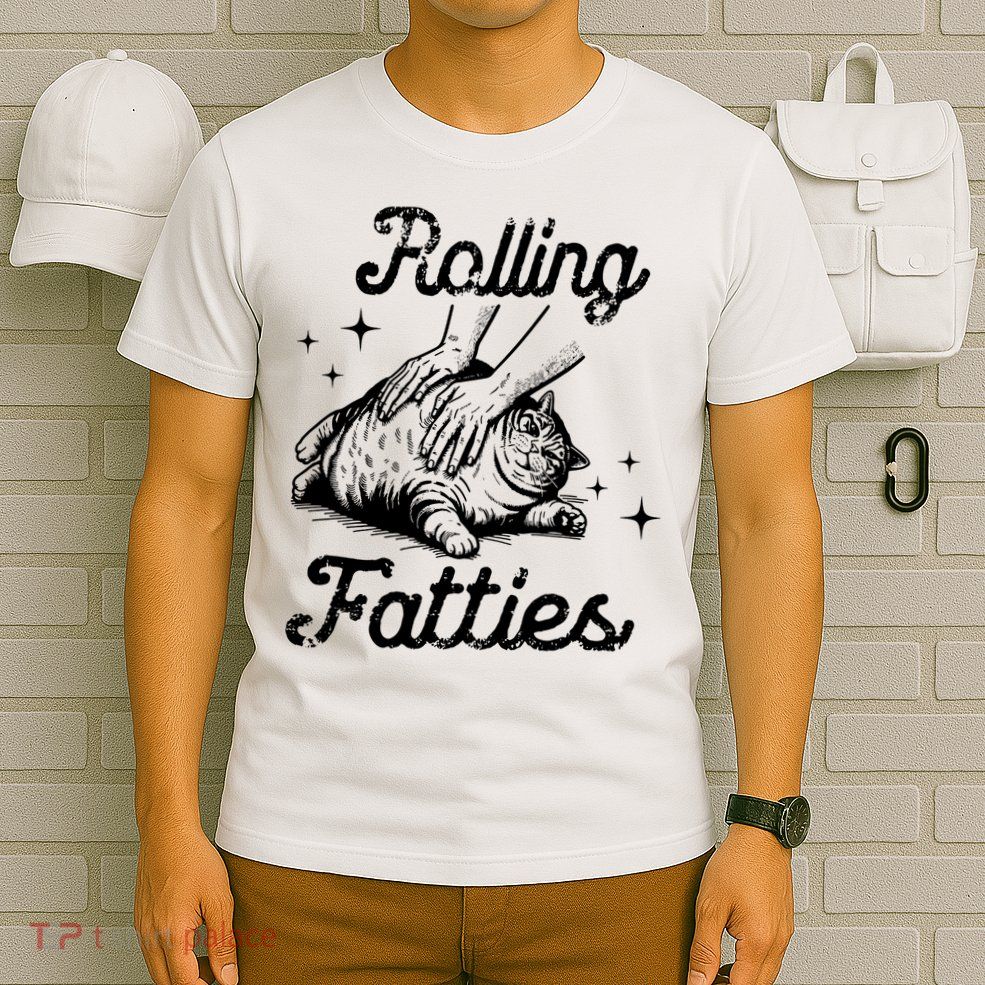 Rolling Fatties Cat Funny T-Shirt