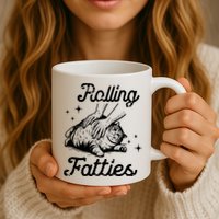 Rolling Fatties Cat Funny Mug