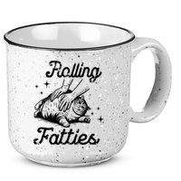 Rolling Fatties Cat Funny 15oz Campfire Ceramic Mug