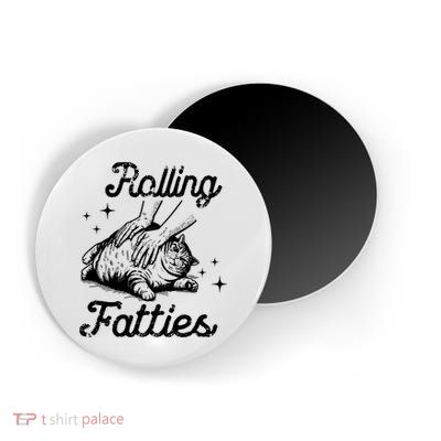 Rolling Fatties Cat Funny Magnet