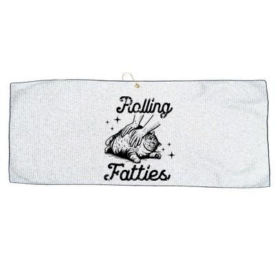 Rolling Fatties Cat Funny Large Microfiber Waffle Golf Towel