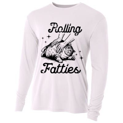 Rolling Fatties Cat Funny Cooling Performance Long Sleeve Crew