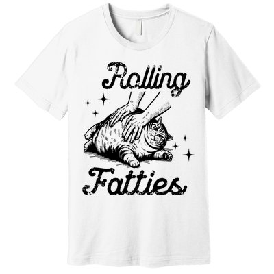 Rolling Fatties Cat Funny Premium T-Shirt