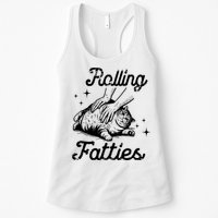 Rolling Fatties Cat Funny Womens Tank Top
