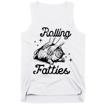 Rolling Fatties Cat Funny Tank Top