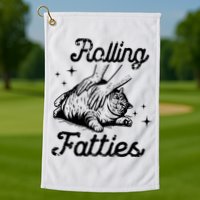 Rolling Fatties Cat Funny Golf Towel