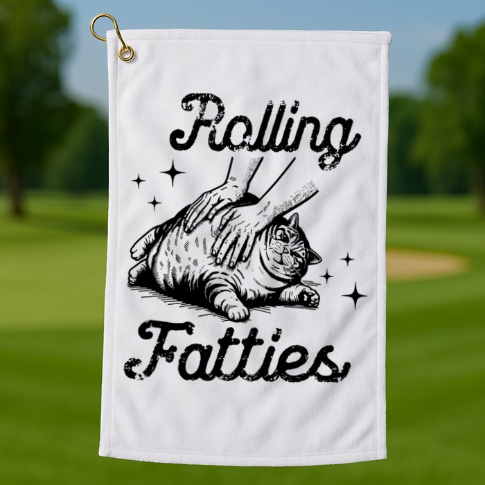 Rolling Fatties Cat Funny Golf Towel