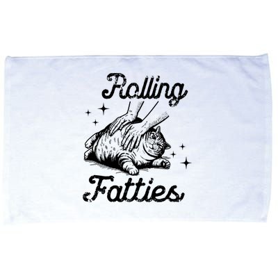 Rolling Fatties Cat Funny Microfiber Hand Towel