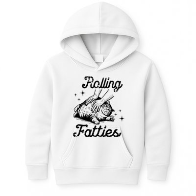 Rolling Fatties Cat Funny Kids Hoodie