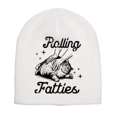 Rolling Fatties Cat Funny Short Acrylic Beanie
